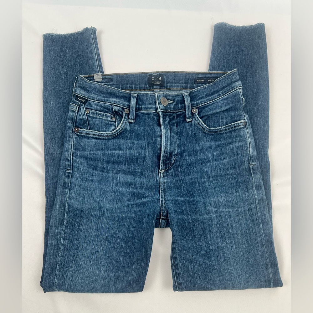 Citizens‎ Of Humanity High-Rise Skinny Jeans - Rocket - Dark Wash Blue